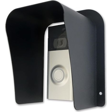Couvercle de sonnette adapté pour sonnette radio/boîte murale/porte d'entrée/prise extérieure étanche à l'extérieur protection contre la pluie métal noir (1/5)