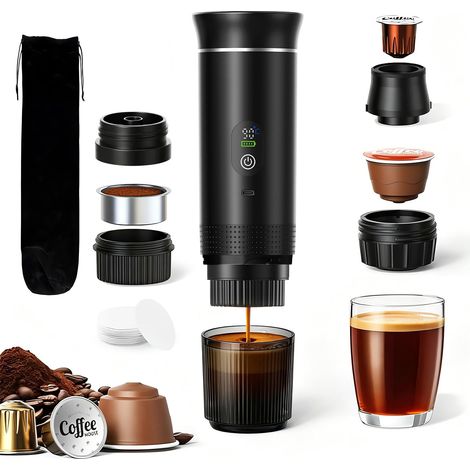 Machine à Café Portable de Voyage, Pour Le Camping, Bureau, Maison, Voiture (1/5)