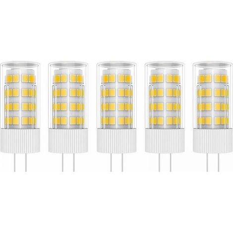 5X G4 Lampe LED 5W Ampoule Lampe 51 SMD 2835LEDs Blanc Chaud 3000K Ampoule LED Équivalent à lampe halogène 50W AC/DC 220V