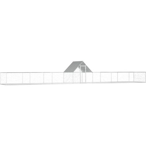 Gallinero acero galvanizado 14x2x2 m vidaXL (1/5)