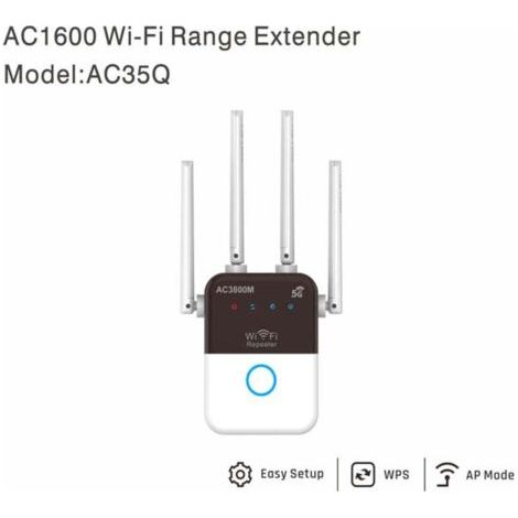 Répéteur réseau 5G double bande AC3800M à quatre antennes, amplificateur de signal Wi-Fi sans fil AC35 (1/4)