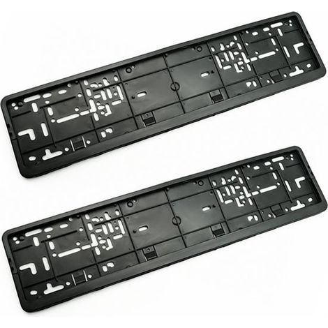 pièces - Supports de plaque d'immatriculation premium - Noir - Universel pour NL - Plaque d'immatriculation - Taille UE - Sans bordure de texte - PP - Matériau léger (1/3)