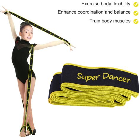 Bande Élastique de Fitness pour Yoga, Pilates et Étirement - Sangle d'Exercice Jaune (1/5)