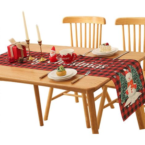 Nappe de table réutilisable multicolore pour les fêtes de Noël et les réunions de famille (1/5)