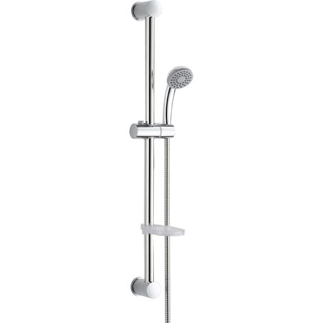 Saliscendi Asta con Doccetta in Acciaio Nature 125 (1/2)