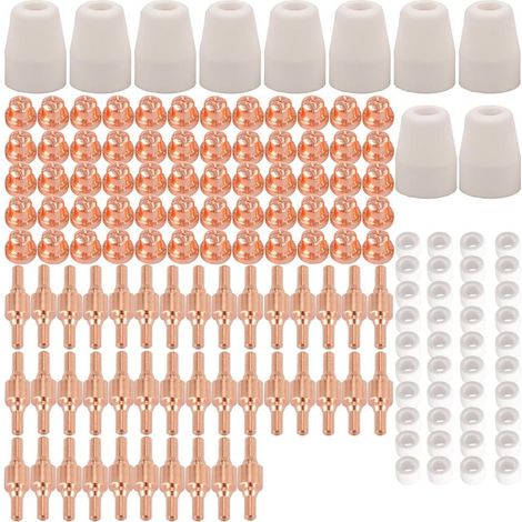 Lot de 150 électrodes de buse de découpeur plasma 40A PT-31 pour CUT-40 CUT-50D CT-312 LG40 (1/5)