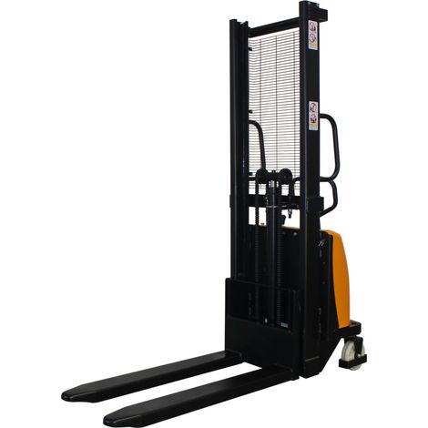 qteck Semi-Elektrischer Hochhubwagen HSE-Serie 1150mm Gabellänge Nylon/Tandem 1500kg Tragkraft 1600mm Hubhöhe