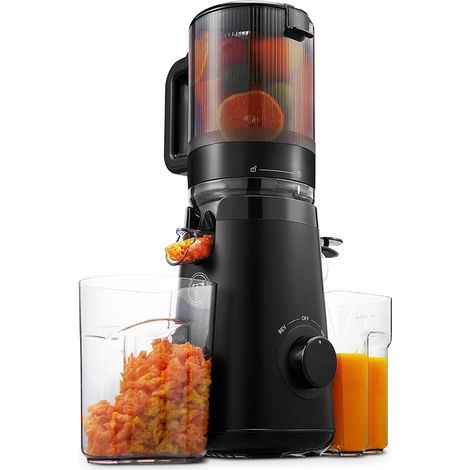 Extracteur de jus avec goulotte extra large de 134 mm, extracteur de jus pour fruits et légumes, adapté aux fruits et légumes entiers, facile à nettoyer, rendement élevé