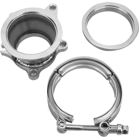 5 Brides Adaptateur Collecteur Turbo en Bride vers Bande V 3 pouces pour Conversion T3/T4 - Kit Montage