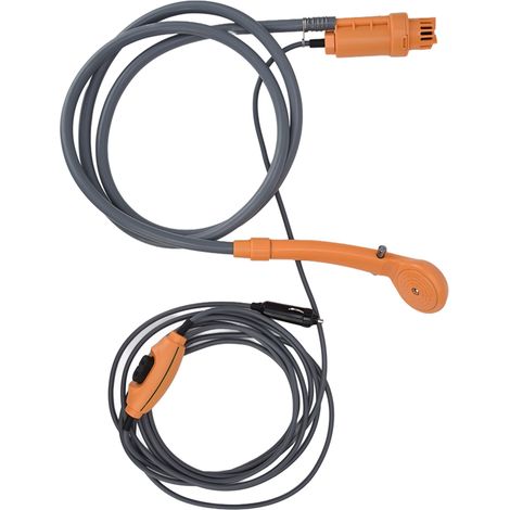 Douche de camping portable DC12V, haute flexibilité, en plastique et caoutchouc durable, design ergonomique, installation facile, douche extérieure (1/5)