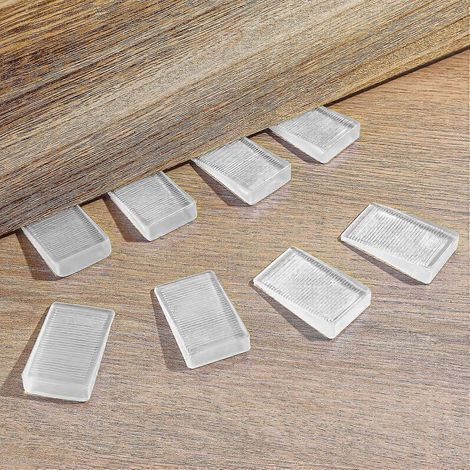 Mabor 8-teiliges Set Möbelnivellierer für unebene Böden, Kunststoffkeile zum Ausgleichen von Toilettenfüßen, transparente Tischkeile, verstellbare Blöcke, Möbelkeile, Dreieck (1/4)