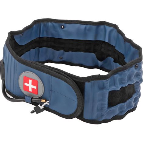 Ceinture de traction lombaire gonflable soulage les douleurs dorsales, ceinture de décompression, soutien lombaire avec gonfleur bleu