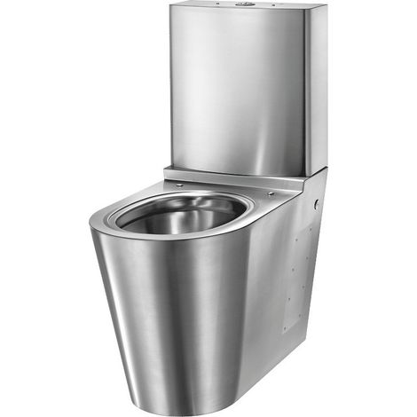 Delabie WC Monobloc S21 avec chasse d'eau Edst. 1.4301 satiné