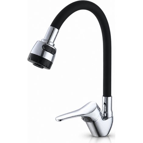 Miscelatore Rubinetto Cucina Doccetta Tubo Flessibile Nero Bianco Grigio Nero