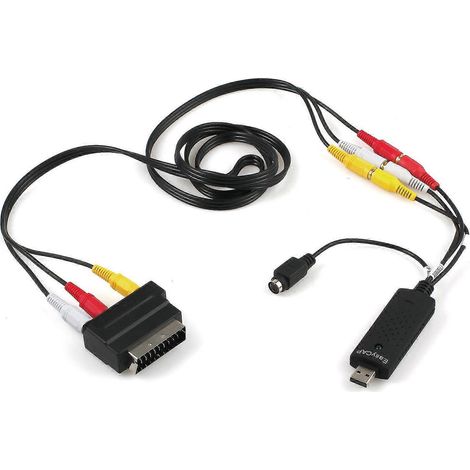 Convertisseur Usb2.0 Vhs vers Dvd, Kit de Capture Audio-vidéo, Câble Scart Rca pour Win10 (1/5)