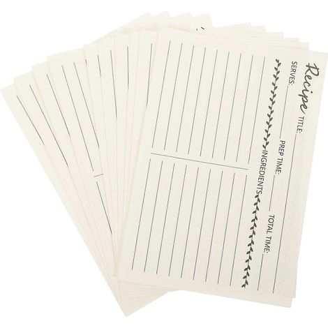 10 feuilles de papier à recettes pratiques et compactes, accessoires pour recettes (1/5)