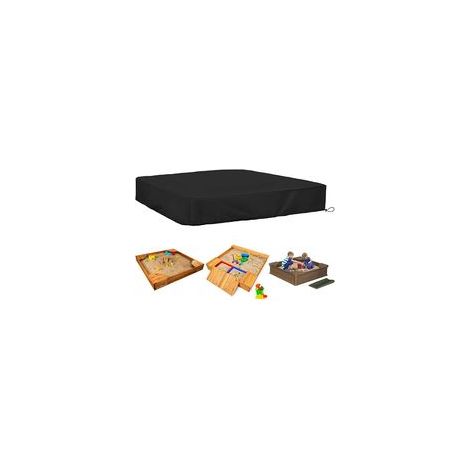 Housse de protection carrée pour bac à sable, imperméable, avec cordon de serrage, pour bac à sable 190T : 150 x 150 x 20 cm
