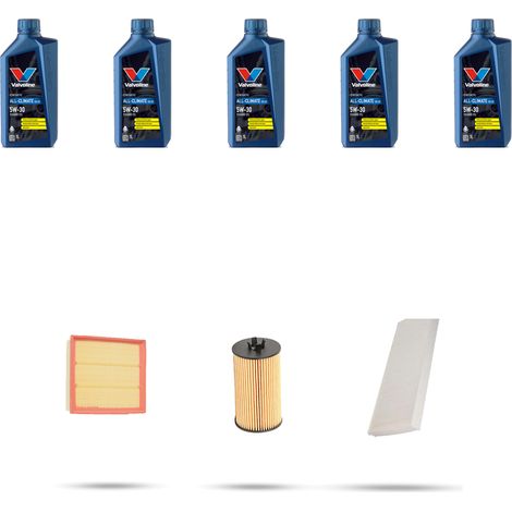 Kit tagliando 3 FILTRI e 5L OLIO compatibile con Mercedes Classe A (w169) A160 70kw Dal 2009 al 2012 (1/5)