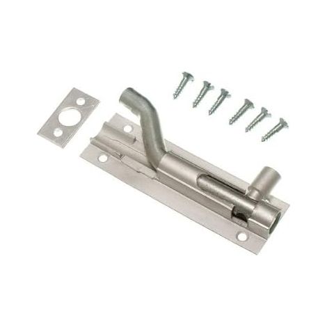 SAA Lot de 24 boulons coulissants pour porte en aluminium brossé 100 mm (1/2)