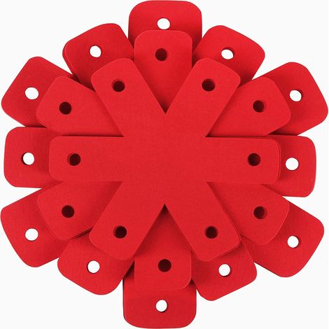 12 protège-casseroles, séparateurs d'ustensiles, 4 tailles (25,5/30,5/35,5/40,5 cm), matière feutre polyester non tissé, épais et réutilisable (1/5)