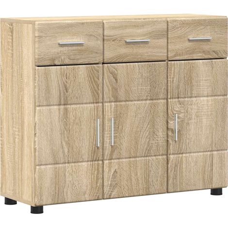 Maison Exclusive - Buffet avec étagère FLORIN Chêne Sonoma 88,5 x 30,5 x 73 cm (1/5)