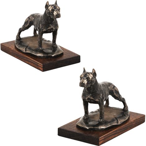 American Staffordshire Terrier, Amstaff, Amstaf - estatuilla de perro, figura de oficina, trofeo para una exposición canina de Art-Dog (1/5)
