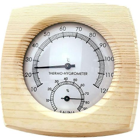 Thermomètre et hygromètre pour saunas, affichage clair