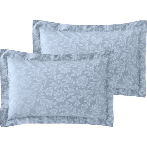 Jacquard 600 Thread Count Cotton Rich Floral Duvet Cover Set Oxford pillowcases