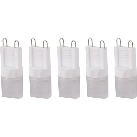 Filiyano-Lot de 5 ampoules LED G9 blanc chaud 1W, spot lumineux haute puissance 220-240V AC. (1/5)