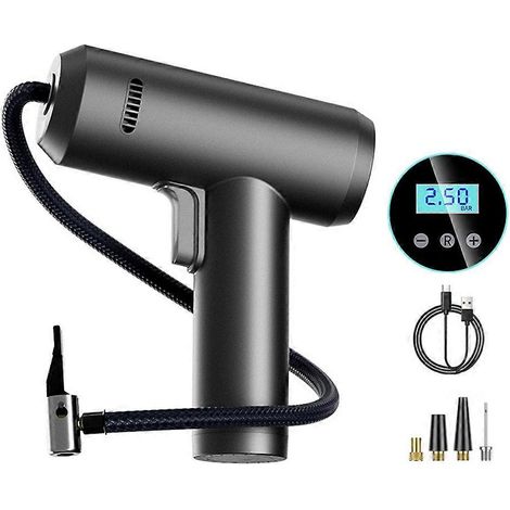 Pompe de gonflage sans fil portable pour voiture, vélo et véhicule électrique (mini, rechargeable, lot de 1) (1/5)