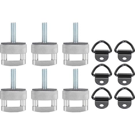 Jeep Wrangler Hardtop Quick Release Fasteners, Jeep Wrangler JK JLU JT 2007-2018, 6 Vis à Main à Démontage Rapide D Ring Aluminium Steel Billet Argent (1/5)