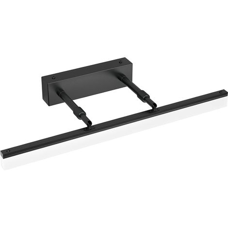 Applique murale LED pour miroir 50 cm 12 W 780 lm 6000 K, étanchéité IP44, tête d'éclairage orientable, style moderne, couleur noire, lot de 1 pièce (1/5)