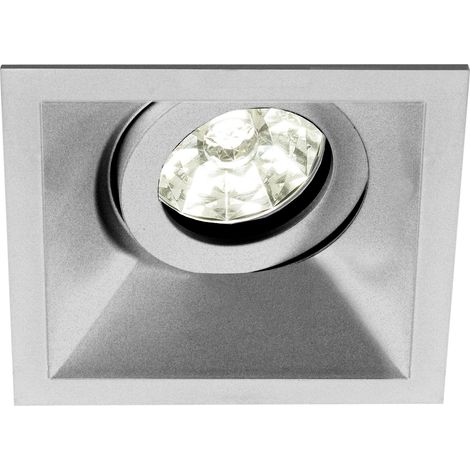 Spot DECO GU10 carré 1 tête orientable, alu laqué IP20 - EUROPOLE - 26841 (1/4)