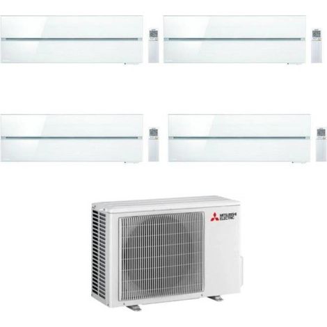 Mitsubishi Climatizzatore Quadri Split Kirigamine MSZ-LN Bianco 9+12+12+12 con MXZ-6F122VF Inverter R-32 Wi-Fi Classe A++