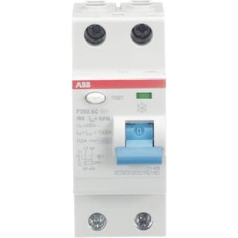 Interruttore differenziale puro 2 poli f202 ac 16a 10ma abb f427799 (1/7)