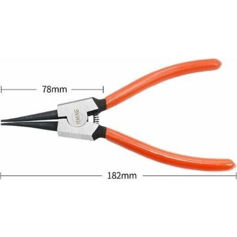 Jeu de 4 Pinces à Circlips, Pince pour Circlip Interne et Externe avec Sac , Longueur 180mm, Taille de la Pointe 1,6 mm (1/4)