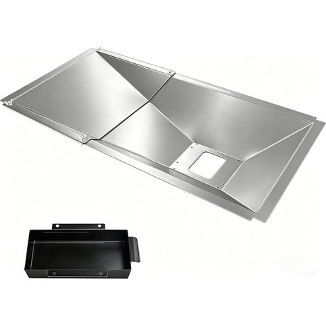 Universelle Fettauffangschale mit 60 bis 80 cm großer Tropfschale, verstellbare Tropfschale für 3-, 4- und 5-Flammen-Gasgrills von Charbroil, Dyna Glo, Nexgrill, Kenmore, Uniflame und anderen Herstell (1/5)