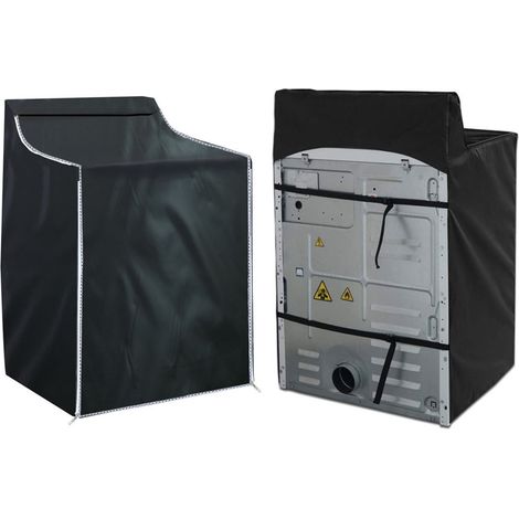 Ortviai Housse de Machine à Laver 210D Noir Anti-UV et Imperméable – Polyester Renforcé, Taille Universelle (75 x 73 x 110 cm) (1/4)