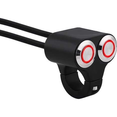 22-mm-Motorradlenkerschalter mit roter Kontrollleuchte (1/5)