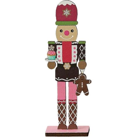 Casse-noisette en figurine, décoration de Noël, statue artisanale, soldat casse-noisette en bois pour sapin de Noël.-Snowman (1/5)