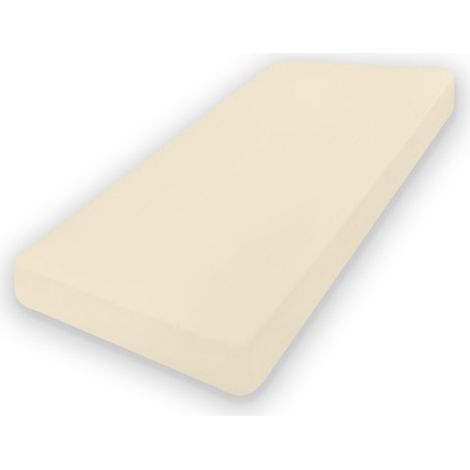 Lenzuolo jersey PREMIUM con gomma 90x190, 90x200x30, ecru02, MATEX (1/5)