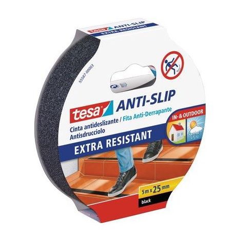 NASTRO ANTISDRUCCIOLO ADESIVO 55587 TESA - NERO H.MM 25 MT 5- 2 pezzi