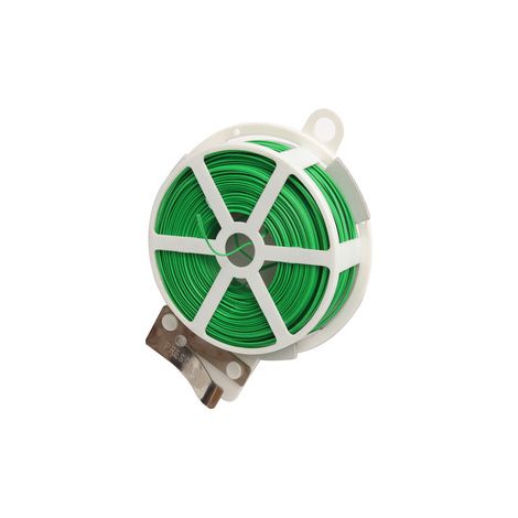 4 rouleaux de fil de ligature vert pour plantes – 50 m avec coupe‑fil intégré – Attache pour jardinage et palissage