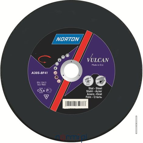 Disque de tronconnage Norton VULCAN Diam. 300 Epaisseur 3.5 pour Acier -66252925457