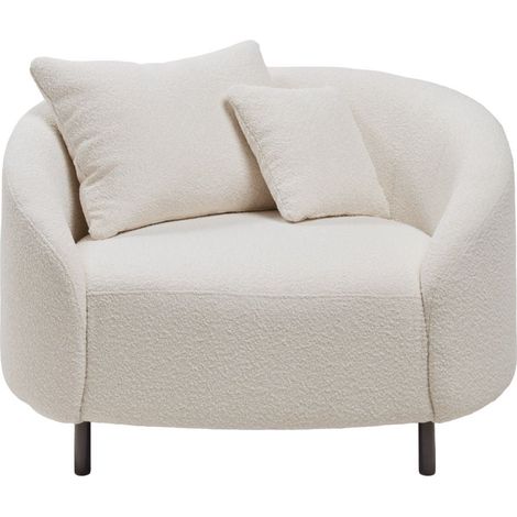 Fauteuil en Revêtement bouclette à l'aspect laineux JULIKA
