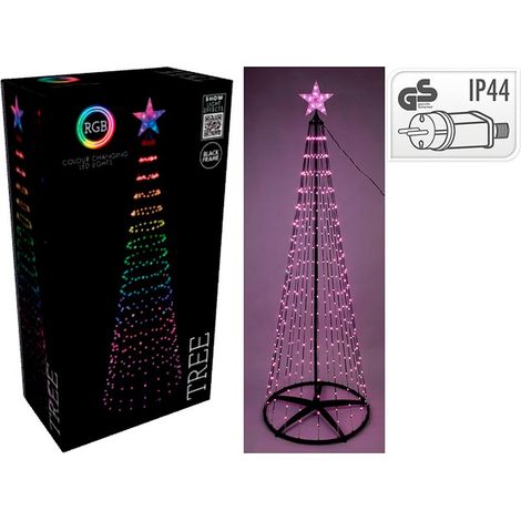 Árbol de navidad con estrella, 370 led luz cálida, uso exterior, ø70 x 210 cm