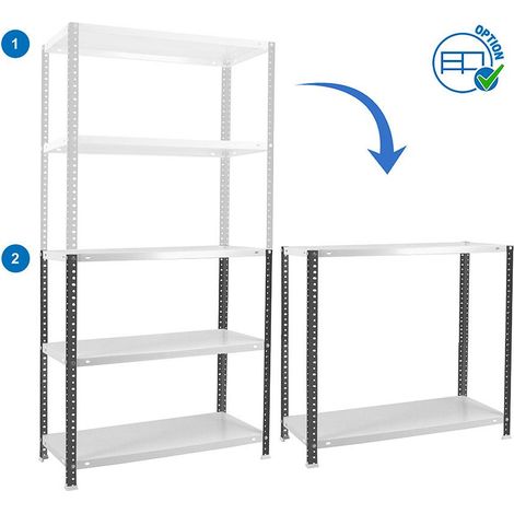 Simonrack Leichte Regal aus Anthrazit- und Weißmetall