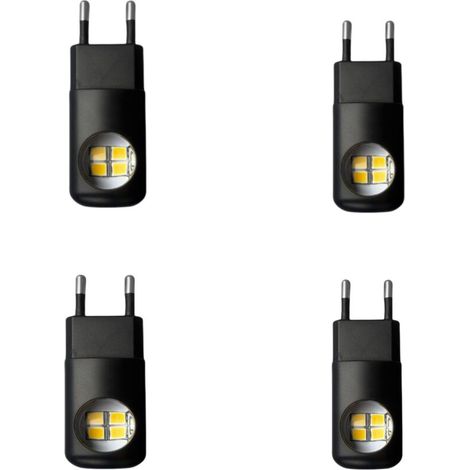 Veilleuse À Brancher Sur Prise  Lampe Murale D'Intérieur  Luminaire de Cuisine avec Capteur Automatique du Crépuscule à l'Aube  Pour La Salle De Bain, Le Couloir, Le Salon, La Cuisine Et, 4 pcs