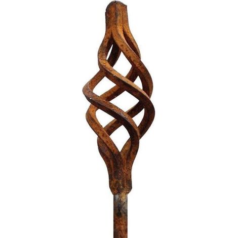 Rusty Metal Spiral Garden Stake - Large - Pack of 2 (1/3)