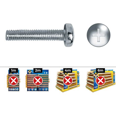 Boîte de vis celo 8425586121123 métriques Philips 4x25 mm